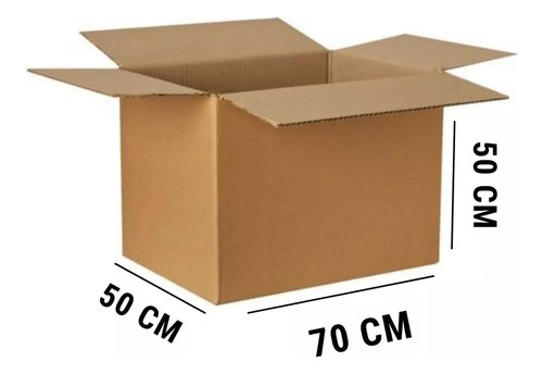 Caja Carton Embalaje 70x50x50 Mudanza Reforzada 10 Unidades
