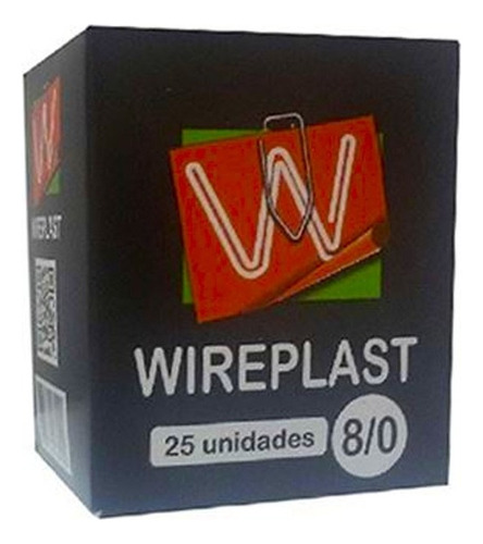 Clips Para Papel 8/0 Com 25 Unidades Wireplast