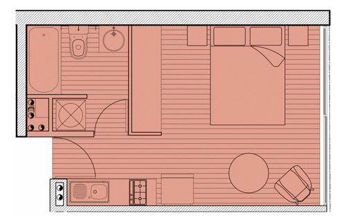 Dptos Tipo Estudio, Estación Central