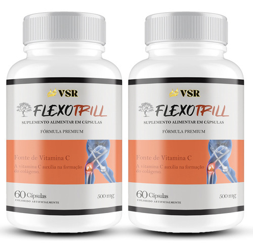 2 Flexotrill 60 Cápsulas - Flexo Trill Sabor Natural