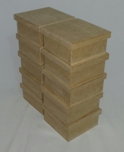 Caixa Mdf Cru 10x10x5 Cm Kit Com 60 Unds Lembrancinha