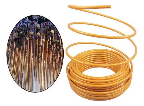 Tubo De Modelagem De Pvc Fácil De Transportar Tubo Ouro 10m