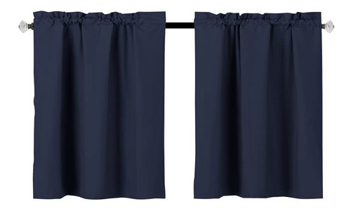 Easyhome Blackout Tier Curtain For Kitchen   Room  Livi...