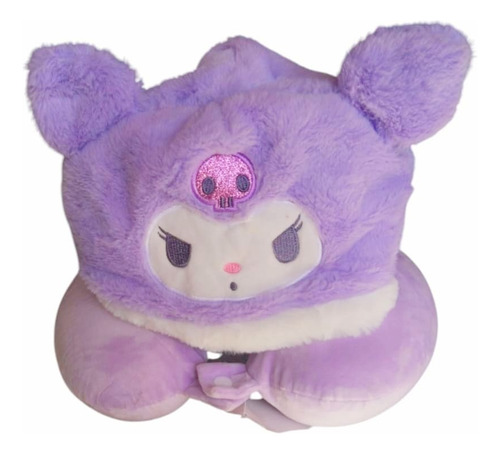 Cojin Cuello U Kuromi Con Gorro Afelpado Y Memory Foam Para