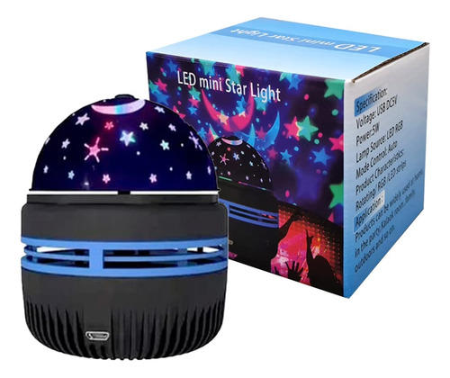 Mini Luz Bola Mágica Para Fiesta Led Usb C/ Sensor Rítmico