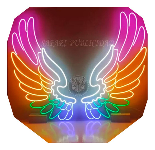 Alquiler Alas Multicolor En Neón Led Ambientaciones- Deco