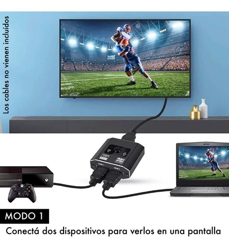 Switch Splitter Hdmi 4k 60hz Bidireccional