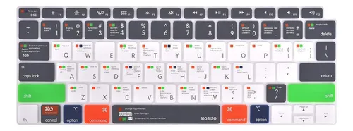Protector De Teclado Shorcuts Mac Os X Para Macbook Air 2018