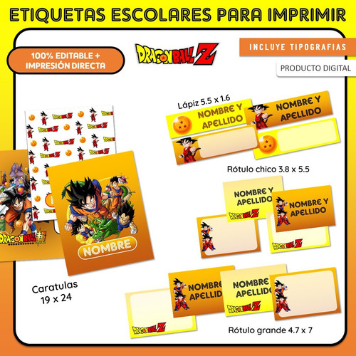 Kit Imprimible Etiquetas Escolares