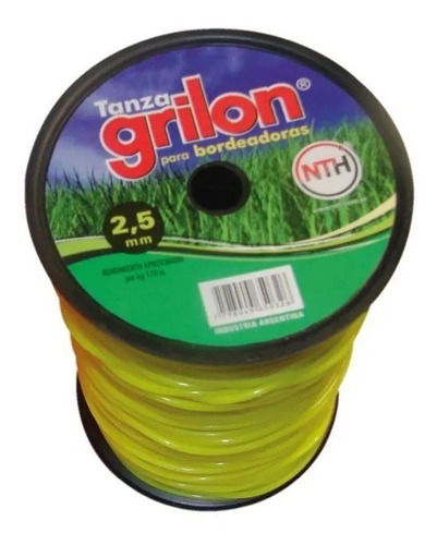 Tanza Grilon 2,5mm Redonda Desmalezadora O Motoguadaña X 1kg Color Amarillo