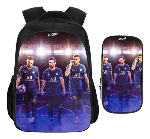 Mochila Lapis Football Star Messi Ronaldo Cr7