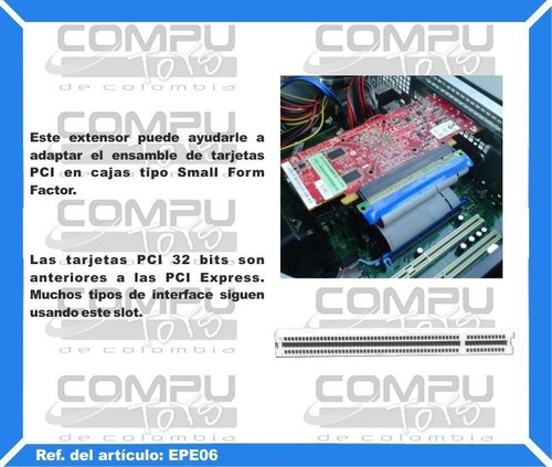 Imagen 4 de 6 de Extensor Pci Estandar Board Vieja Ref: Epe06 Computoys Sas