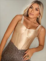 Comprar Top Cropped Vitoria Estilo Corpete Com Alças Modelador