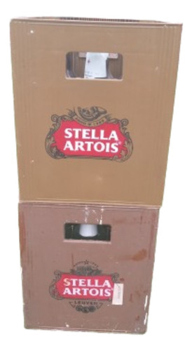2 Cajones De Cerveza C/24 Botellas De 1 Lt. + 2 Vacios Marrón (Usado)
