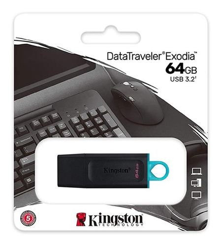 Pendrive Kingston 64gb Exodia Dt 3.0/2.0 100% Original