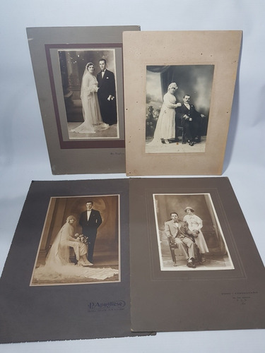 Imagen 3 de 6 de Antiguas Fotos Estudio Novias Casamiento 1900 Lote Mag 57599