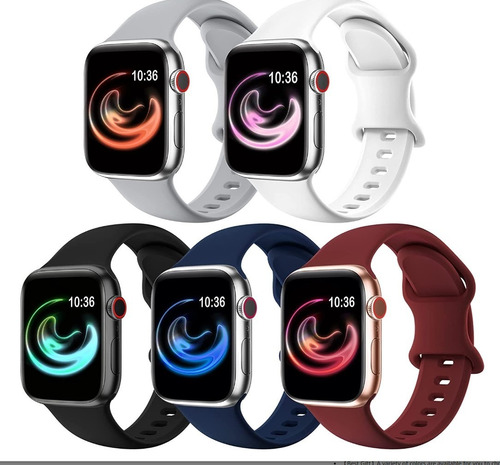 5 Correas Compatibles Con Apple Watch- 38mm/40mm/41mm