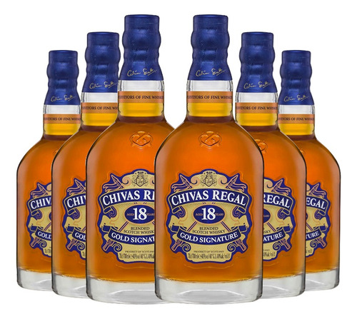 6 Whisky Chivas Regal 18 Años ( 70cl, 40%) Scotch Whisky