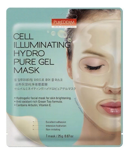 Mascarilla facial para piel mixta Purederm Cell Illuminating Hydrogel Mask