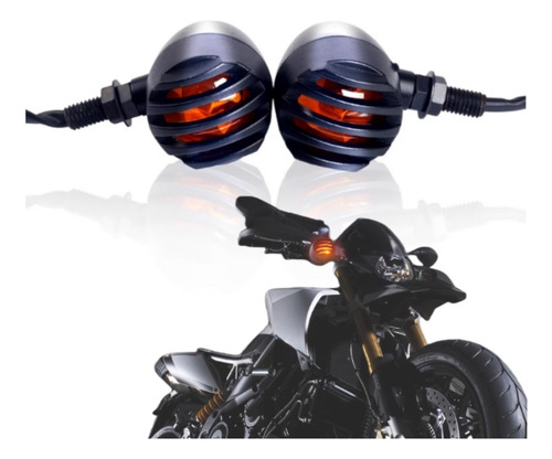 Direccionales Led Moto Focos Luces Moto Retro Harley Chopper