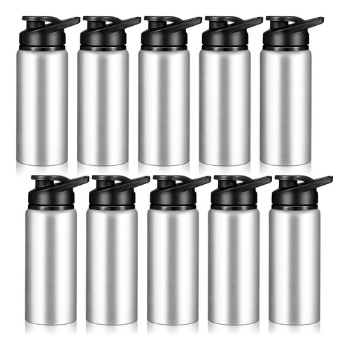 10 Botellas De Agua De Aluminio De 20 Onzas, Botellas Reutil