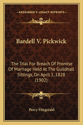 Libro Bardell V. Pickwick: The Trial For Breach Of Promis...