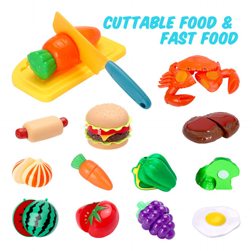 Set De Accesorios De Cocina Para Niños, Ollas Y Sartenes Con Color
