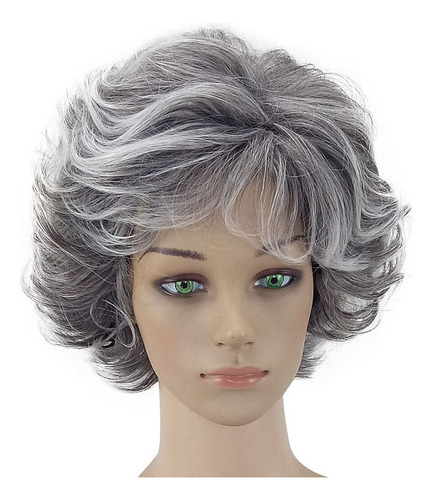 Gray Wig Woman Natural Party Wig Short Full Ca 2024