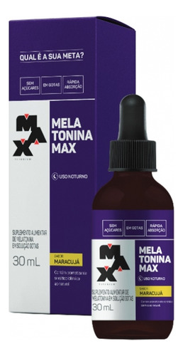 Melatonina Max Titanium 30ml - Sabor: Maracujá Maracujá
