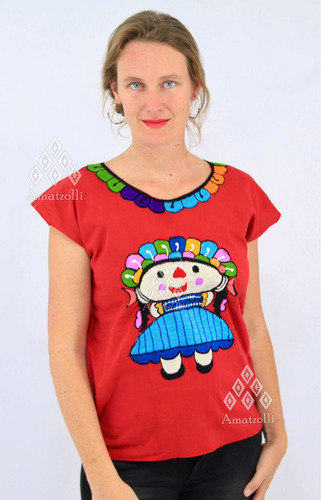 6 Blusas Artesanales Bordado De Muñeca Oaxaca