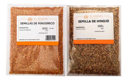 Semilla De Hinojo Y Fenogreco 1 Kilogramo C/u