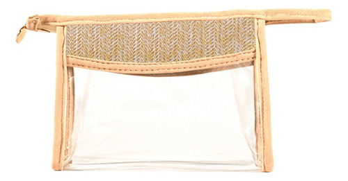 Zh Bolsa Tejida Transparente Pvc For Brochas Maquillaje