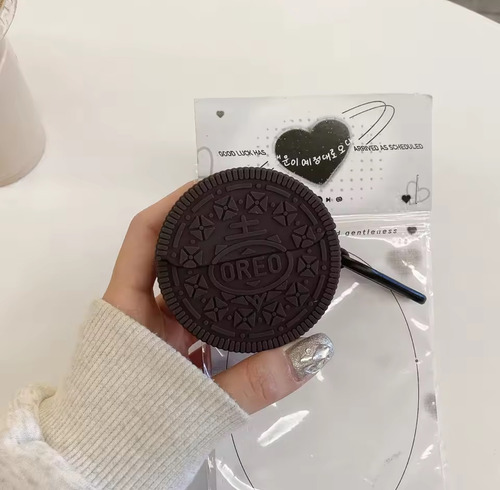 Funda Case Para Samsung Galaxy Buds 3 3 Pro Diseño Comida Negro Galleta