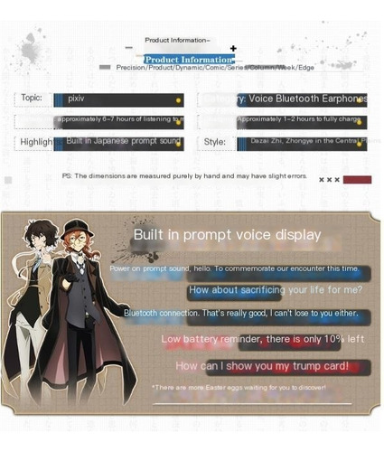 Anime Headband Auricular Inalámbrico Bluetooth