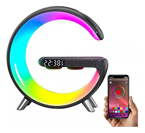 Lampara Inteligente Rgb Cargador Bocina Bluetooth Reloj