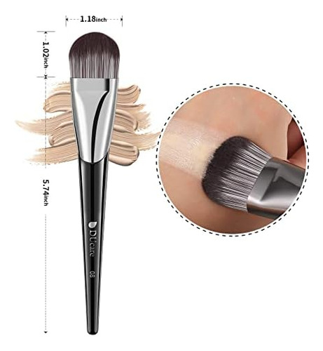 Ducare Brocha Para Base De Maquillaje Líquido, Autobronceado