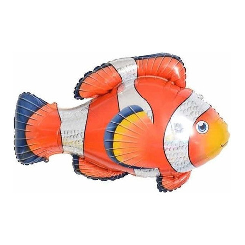 Pack 5 Globos Metalizados Buscando A Nemo Chico 30cm Aprox