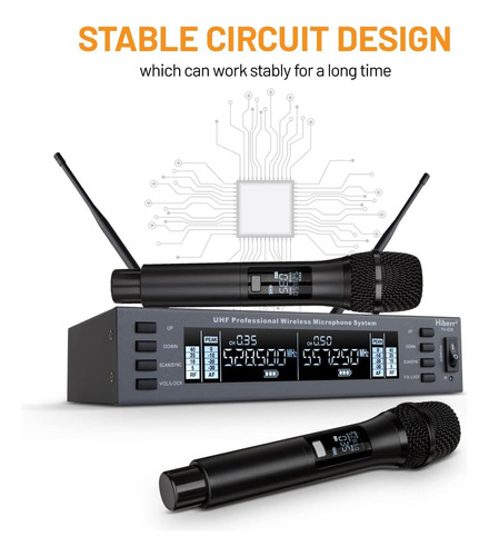Micrófono Inalámbrico Vocal, Micrófono Inalámbrico Uhf De Do