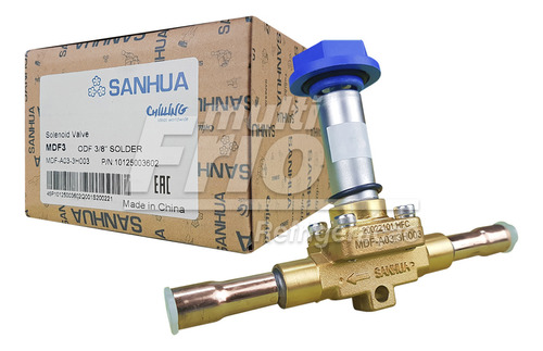 Válvula Solenoide 3/8 Mdf-3 Sanhua Para Refrigeração