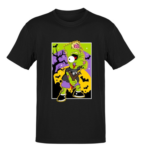 Playera Halloween Simpson  Zombie Fan Bart Hombre Mujer Niño