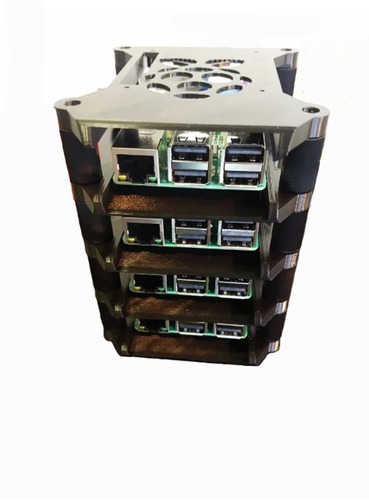 Soporte Case Para Cluster 4 Raspberry Pi 2 , 3 Y 4 Nextsale