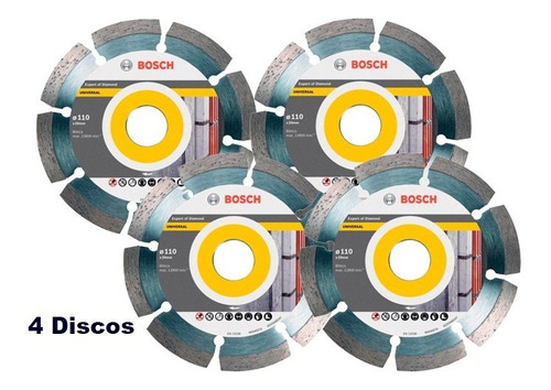 4 Discos Diamantado Bosch 110mm Maquifer