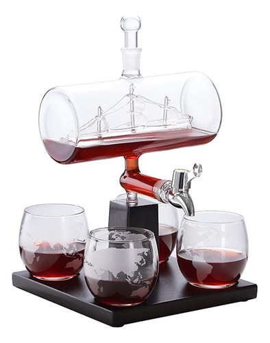 Aereador De Vino Decantador Cristal Whisky Vidrio Transparen