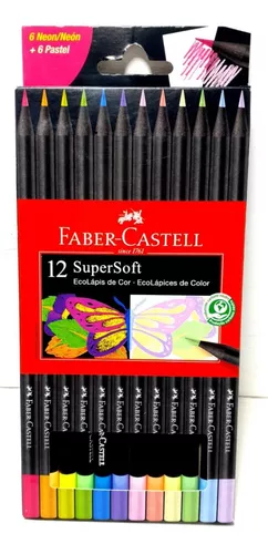 Lapices Faber Castell Super Soft Colores Fluor Y Pastel