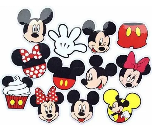 60 Pcs Mickey Mouse Pvc Stickers, Mickey Birthday Party Supp