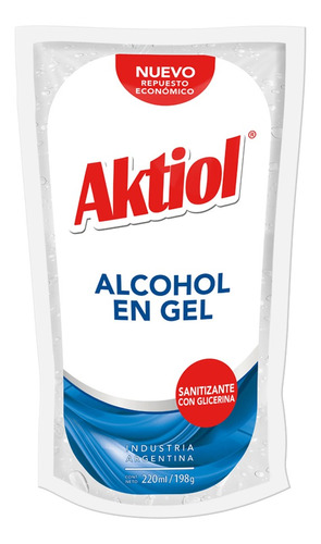 Alcohol Aktiol Gel en doypack fragancia a neutra 220 ml 220 g