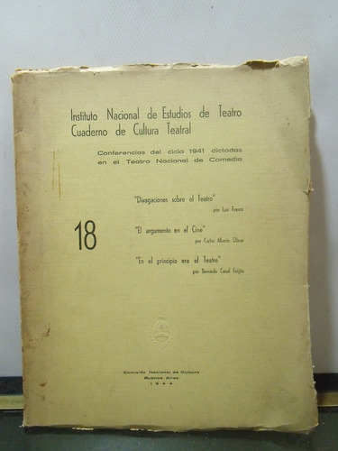 Adp Instituto Nacional De Estudios De Teatro Cuaderno N° 18