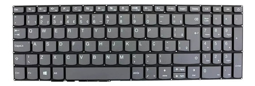 Teclado Para Notebook Lenovo Ideapad S145 81wt0000br - Cinza