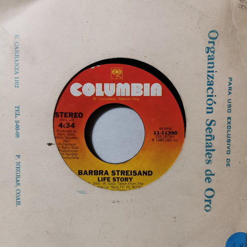 Disco 45 Rpm: Streisand Y Barry Gibb- Guilty