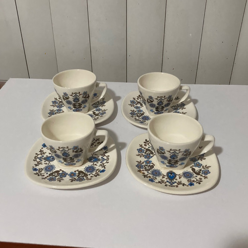 Taza Y Plato Para Té, De Porcelana De Nueva San Isidro 8pzas